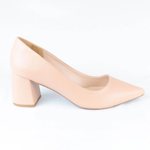 Scarpin Salto Bloco Areta Nude