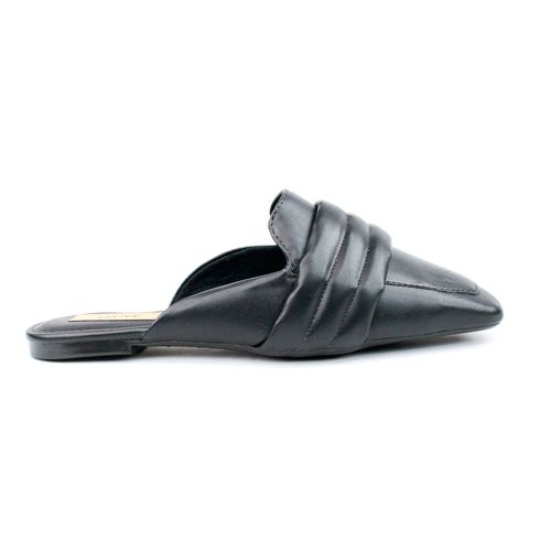 Mule Bico Quadrado Kizarina Preto