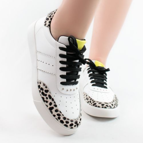 Tênis animal print Neuquén Branco