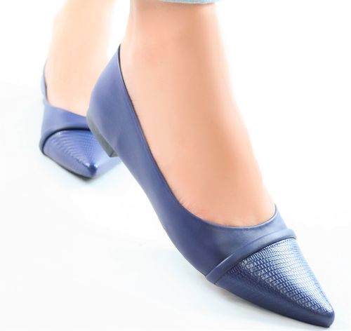 Sapatilha Bico Croco Arciley Azul Marinho