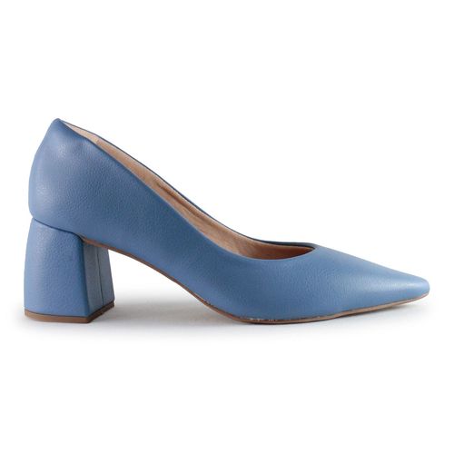 Scarpin Salto Bloco Areta Azul