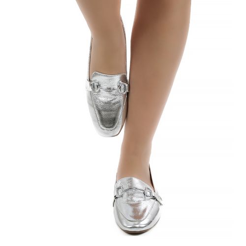 Mocassim Tieny Metalic Prata