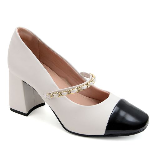 Scarpin Buckingham  Off White