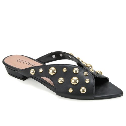 Mule Bico Folha Capri Preto