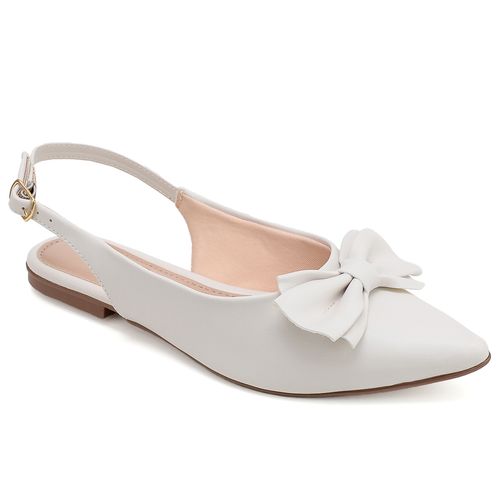 Slingback Laço Valença Off White
