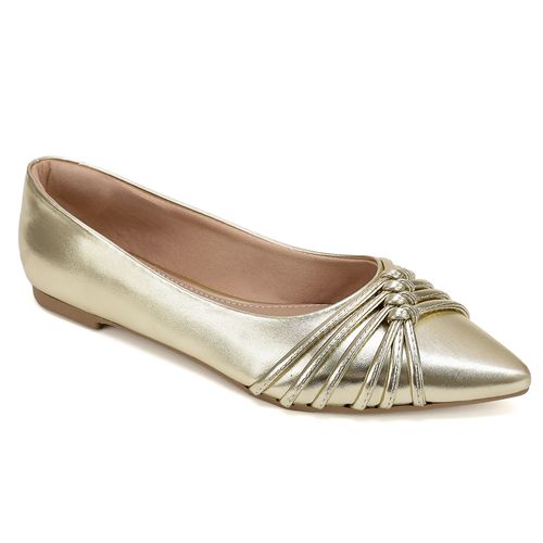 Sapatilha Bico Fino Laila Ouro Light