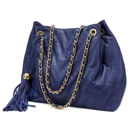 Bolsa Matelasse Attina Azul Marinho