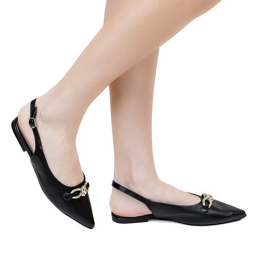 Slingback Albânia Preto