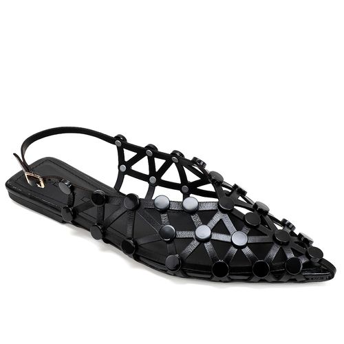 Slingback Brodowski Preto