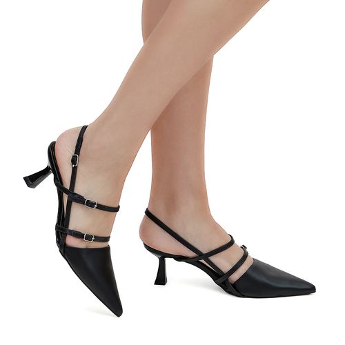 Slingback Luisiana Preto