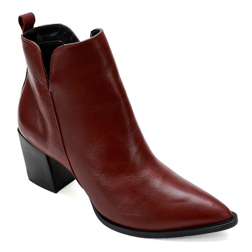 Bota Bico Fino Puno  Marsala