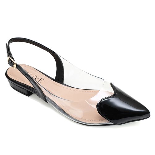Slingback Magnólia Preto