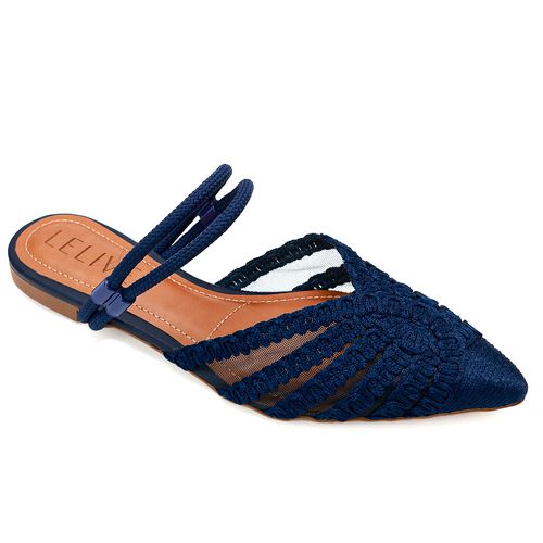 Slingback Ester Azul Marinho