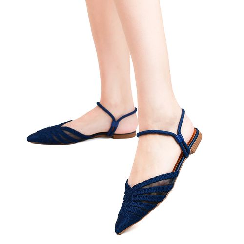Slingback Ester Azul Marinho