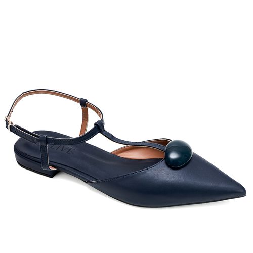 Slingback Talca Azul Marinho