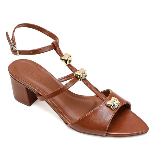 Sandália Bico Folha Araguanã Conhaque