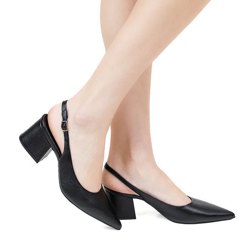 Slingback Coroa Preto