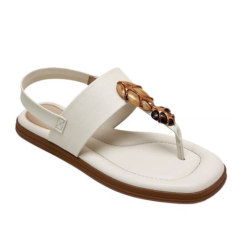 Rasteira Gaivotas Off White