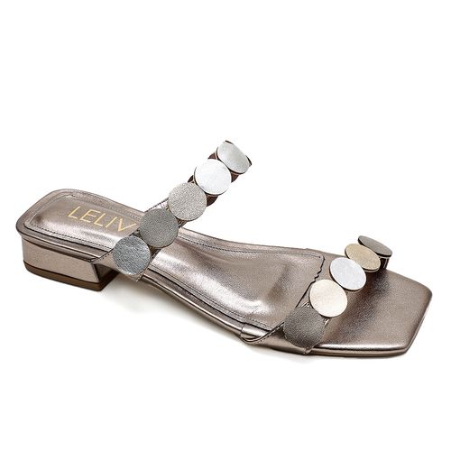 Tamanco Maria Flor Prata Velho