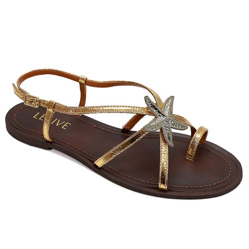 Rasteira Asterope Ouro