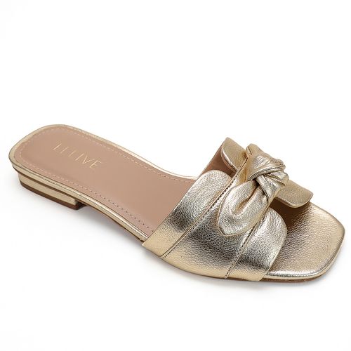 Rasteira Macena Ouro Light