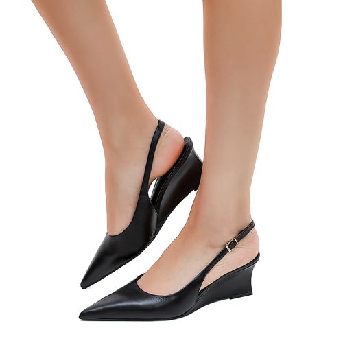 Scarpin Slingback Leeb Preto